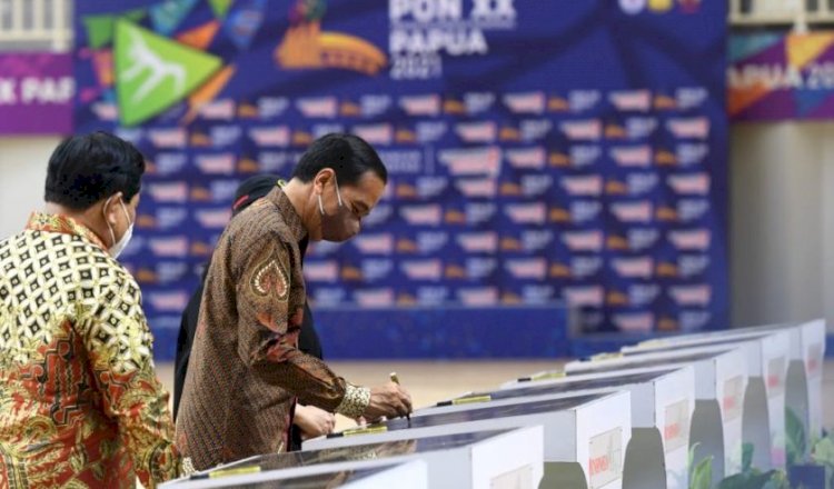 Presiden Jokowi resmikan "venue" PON XX Papua